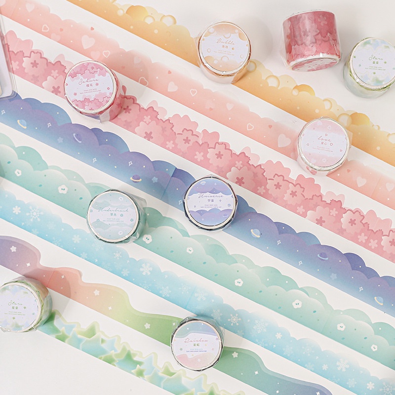 Washi tape Cuộn Băng Keo Washi Màu Gradient Độc Đáo Dùng Trang Trí Sổ Tay/ Sổ Tay