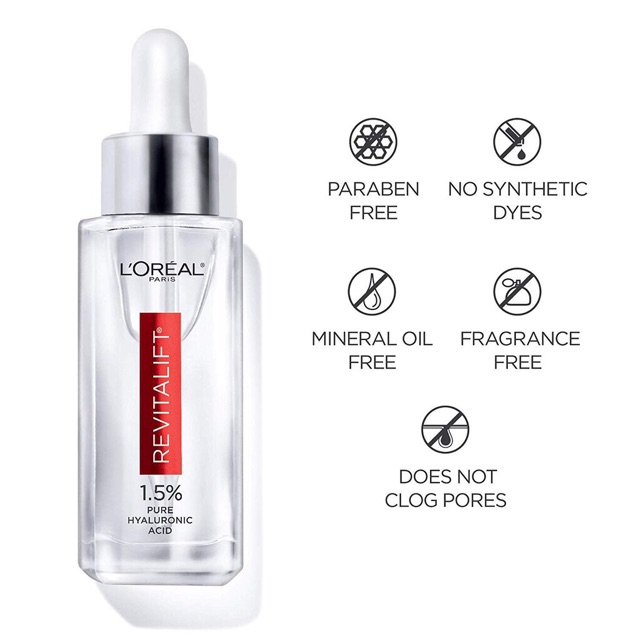 Dưỡng chất serum cấp ẩm chống lão hóa LOreal Paris Revitalift Derm Intensives 1.5% Pure Hyaluronic Acid Anti-Aging Face