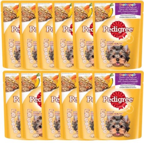 PATE CHO CHÓ CON PEDIGREE VỊ GÀ, GAN, TRỨNG VÀ RAU 80G - SP005308