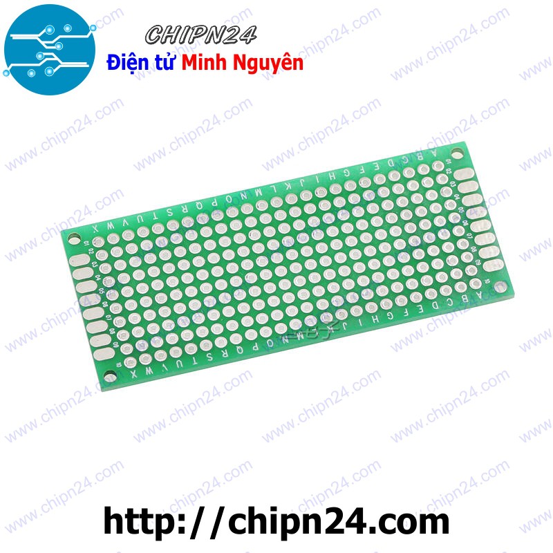 [1 TẤM] Testboard 2 mặt Thủy tinh 3x7cm (Board đồng đục lỗ PCB, Testboard cắm hàn)