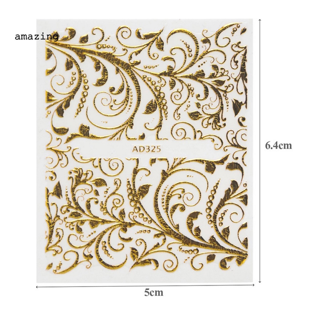 Nhãn Dán Trang Trí Móng Tay Chuyển Đổi Họa Tiết Hoa 3D Mỏng Thanh Lịch Dành Cho Nữ