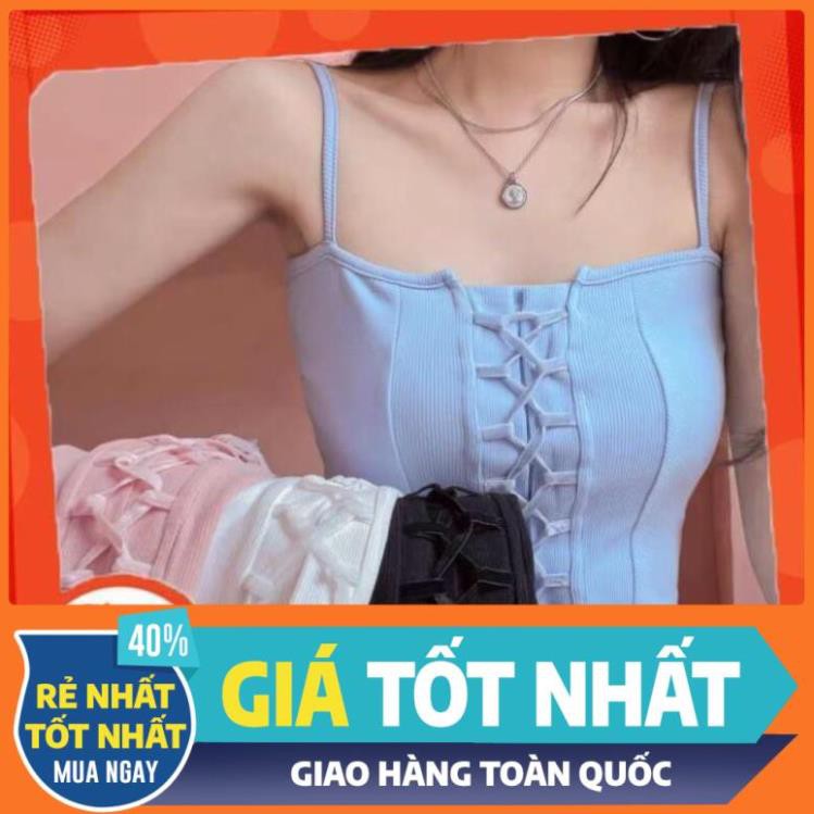 HOTHOT SIÊU ĐẸP HÀNG QUẢNG CHAU ODER áo 2 hai dây len gân đan dây nơ nữ ngắm crotop HÀNG HOT