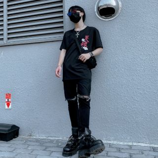 [TIRAMISU NEKO] DARUMEO - ÁO THUN LẬT ĐẬT MÈO ĐEN LIMITED