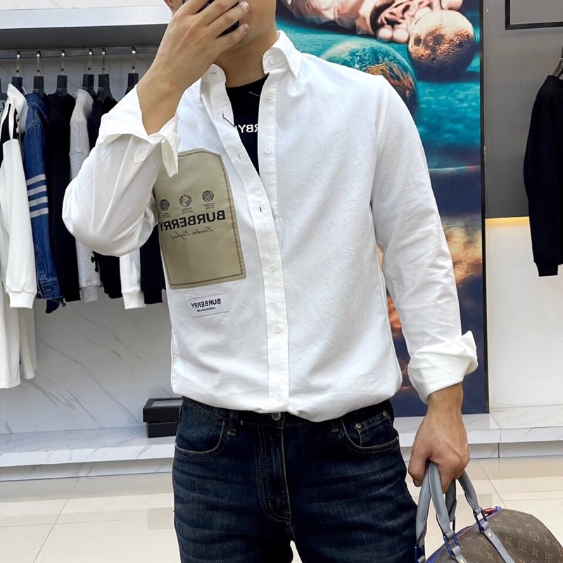 Áo sơ mi dài tay cho nam và nữ mẫu mới 2022 Burberry BBR cao cấp