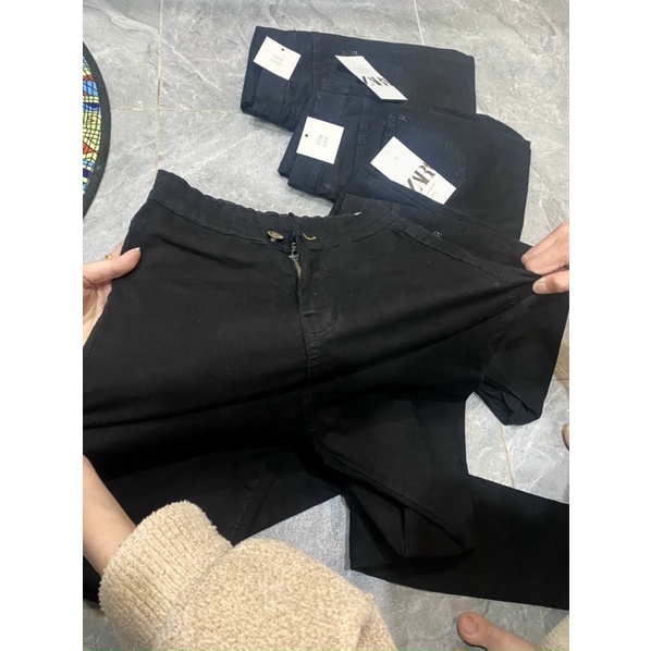 Quần jeans ôm không túi cạp cao dáng trẻ trung năng động