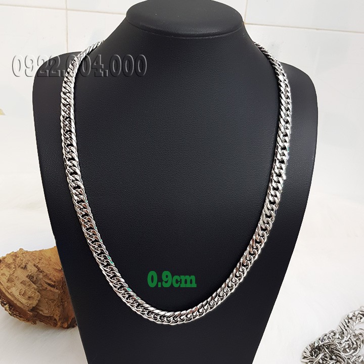 Dây chuyền nam, dây chuyền xích kép giác cạnh cỡ lớn DZ1205