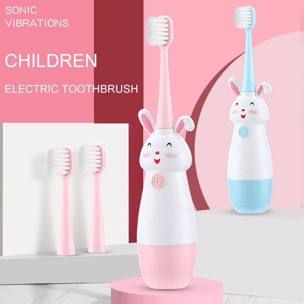 Bàn Chải Đánh Răng Điện Tử Hình Thỏ Sonic Dễ Thương Cho Bé 3-12 Tuổi