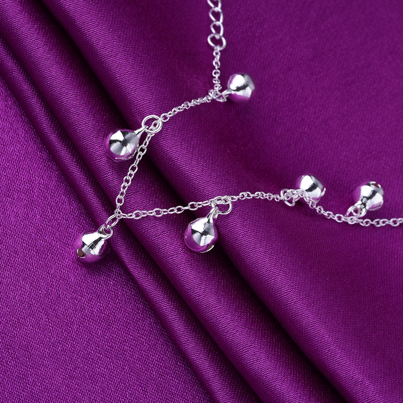 925 sterling silver plated bangle/bracelet with trendy pretty bells
