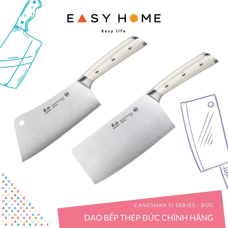 Dao Bếp Thép ĐỨC  CANGSHAN CUTLERY S1 Series - 2 Piece Cleaver Set Thép Đức Chính Hiệu