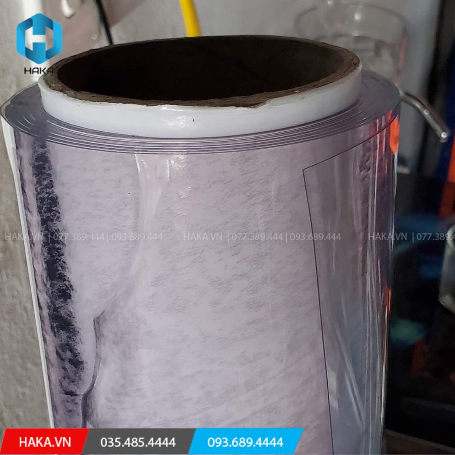 Tấm nhựa Pvc trắng trong dẻo dày 1.5mm, sử dụng làm rèm, tấm trải bàn, giường, spa, làm mô hình, sản phẩm công ty Haka