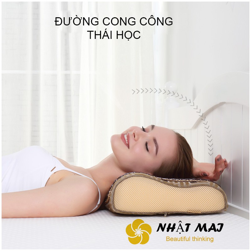 Gối ngủ cao su non mắt trúc than hoạt tính UME Pillow