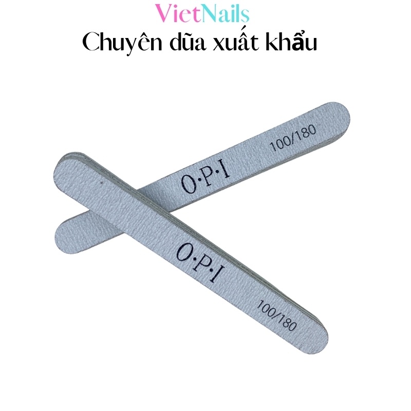 Dũa Móng Tay Làm Móng Gel Móng Tự Nhiên OPI Loại Mỏng Nhám Xám Dày 1.1 mm