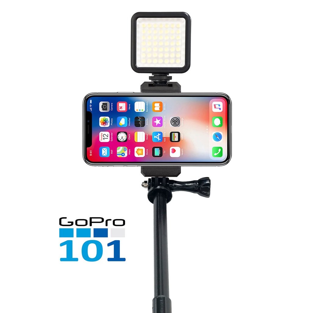 Kẹp điện thoại có Hotshoe chân Gopro + chân vít 1/4 cái  - Gopro101 - inoxnamkim