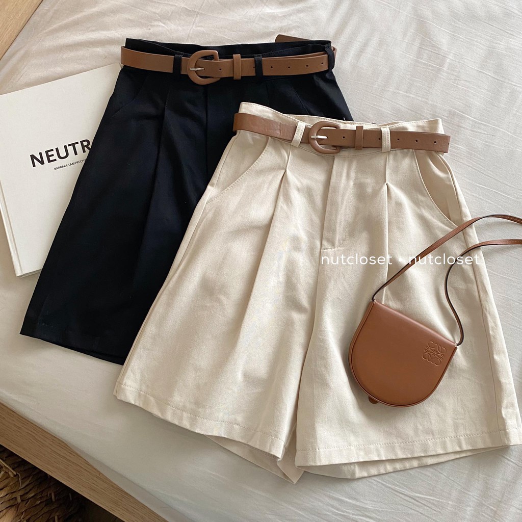 Quần short 1 ly + thắt lưng _Q0053 | BigBuy360 - bigbuy360.vn