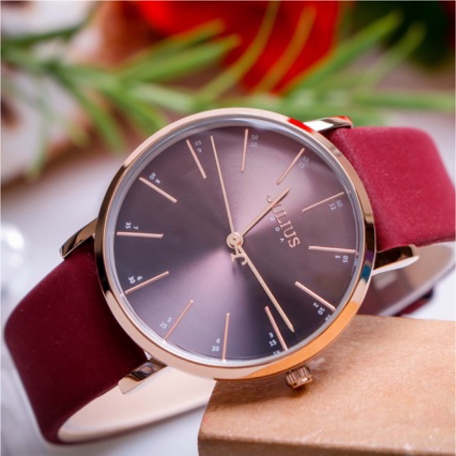 Đồng Hồ Nữ JA-1161C Julius Hàn Quốc Dây Da