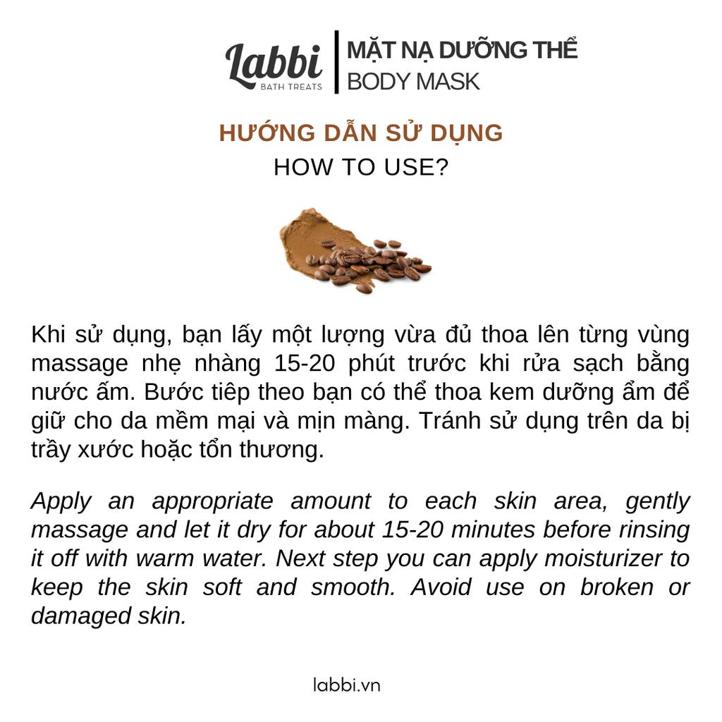 Mặt nạ dưỡng thể Cà phê - COFFEE BODY MASK - Labbi Bath Treats