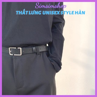 Thắt lưng nam nữ Unisex chữ nhật bản vừa trẻ trung mã TLN004 - Dây nịt học sinh thắt quần bò quần tây