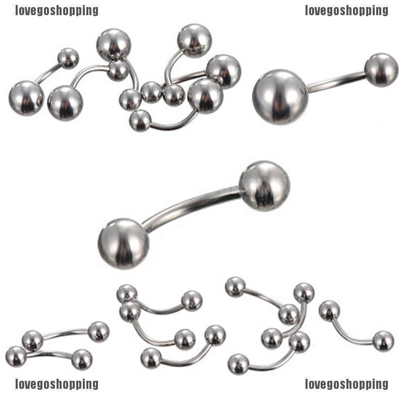 60 / 85 khuyên xỏ cơ thể bằng thép không gỉ cá tính