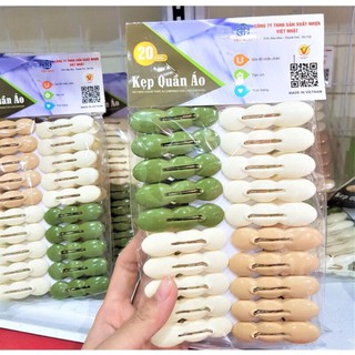 Vỉ 20 kẹp quần áo hình củ lạc  Giá Rẻ - Hàng Việt Nam chất  lượng cao