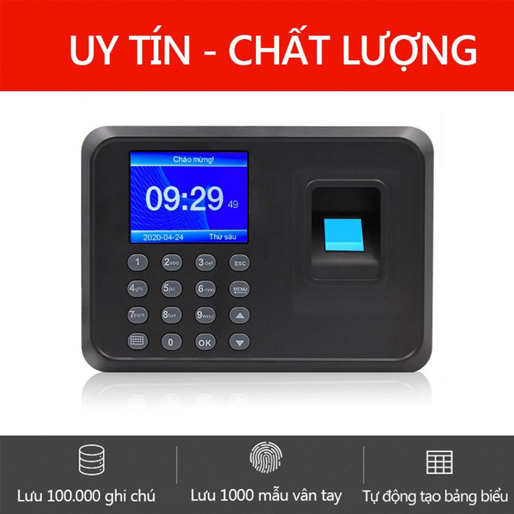 Máy chấm công vân tay MINPRO MF01 (Tặng USB quét dữ liệu cực nhanh) chính hãng 100%