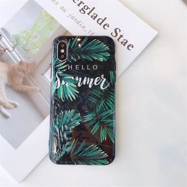 [Mã ELFLASH3 hoàn 10K xu đơn 20K] Ốp dẻo nhựa bóng HELLO SUMMER cho iPhone 6 6s 7 8 6s Plus X XS XR XS max n42