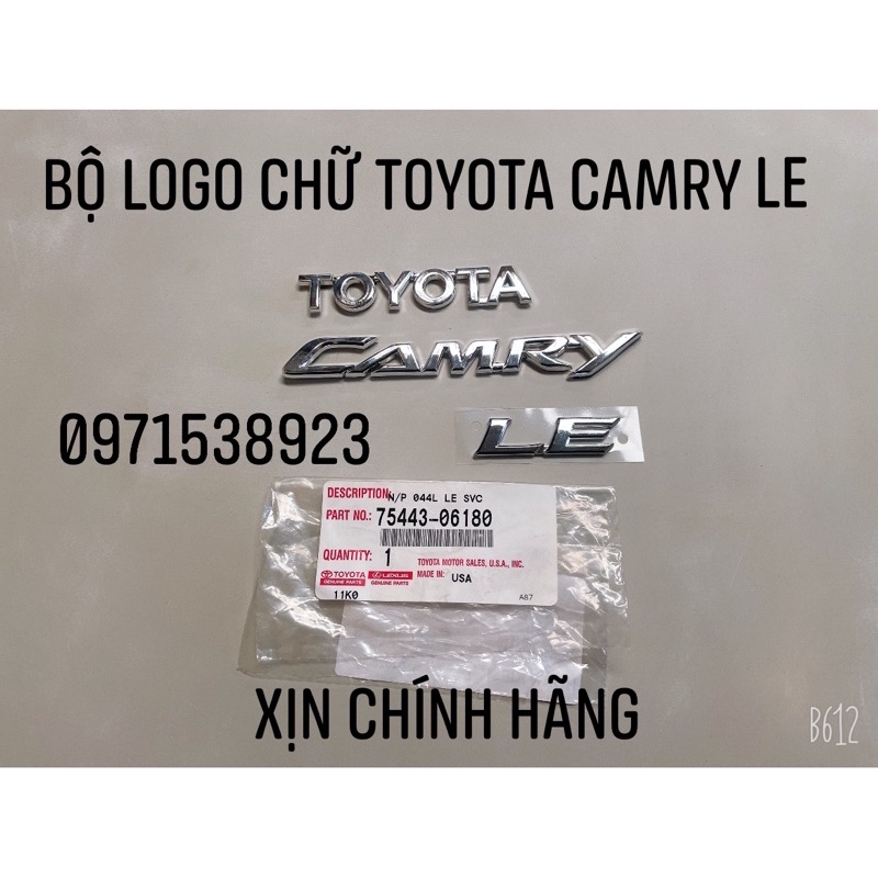LOGO CHỮ TOYOTA CAMRY LE HÀNG CHÍNH HÃNG
