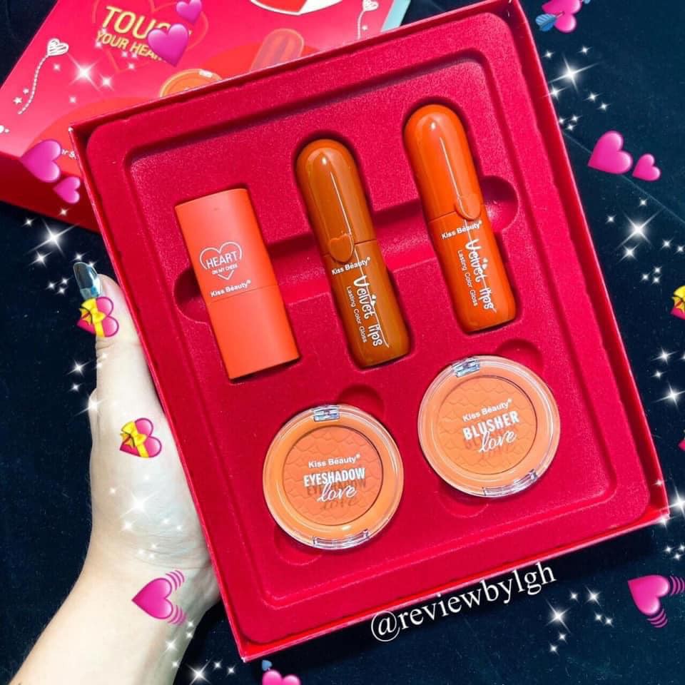 Set Kiss Beauty 5 món Love đỏ | BigBuy360 - bigbuy360.vn