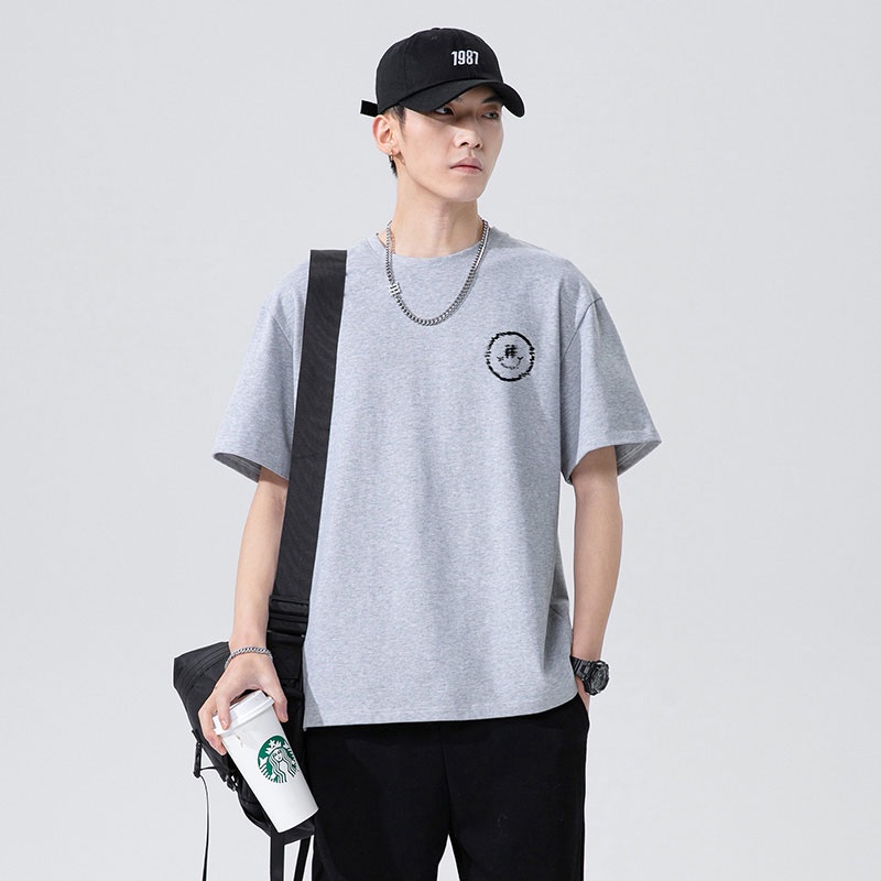 Áo Thun Tay Ngắn Cổ Tròn In Họa Tiết Thời Trang Cho Nam