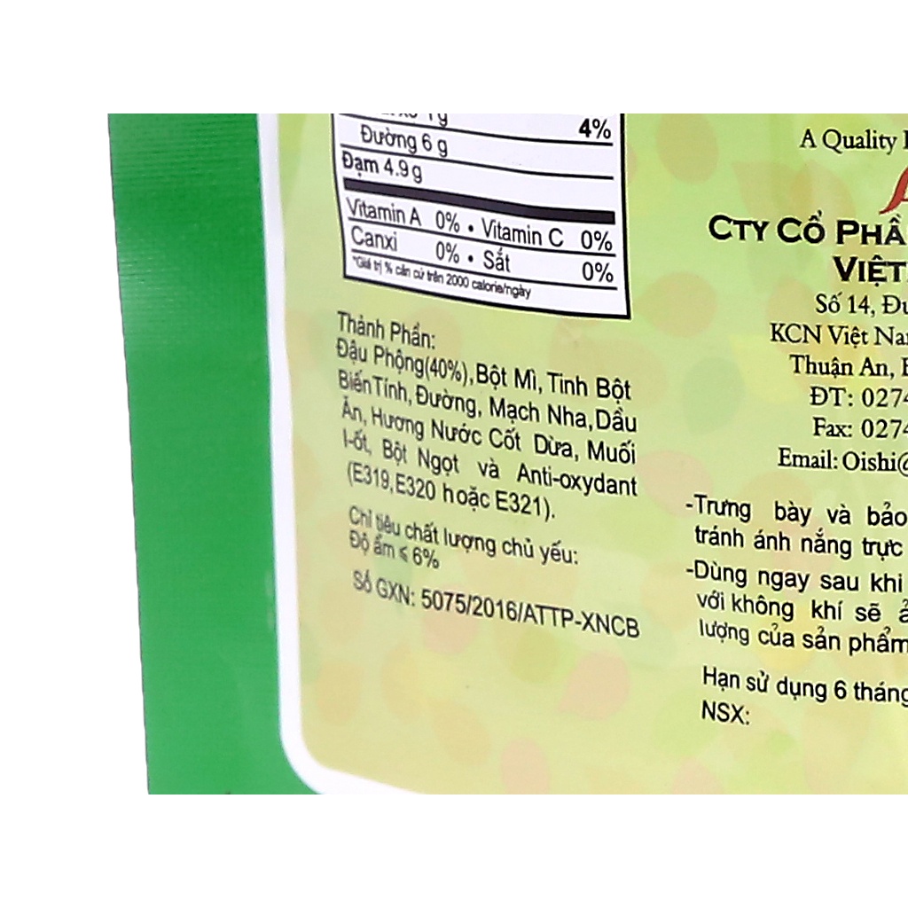 Đậu Phộng Pinattsu Gói 95g Vị Nước Cốt Dừa Và Mực Cay