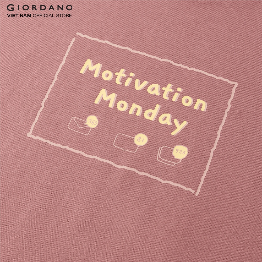 Áo Thun Nữ In Hình Ngắn Tay Giordao 05392214