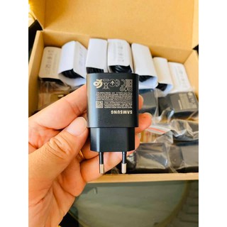 Bộ sạc nhanh 25w tiêu chuẩn samsung s10/note10 chân typec + cáp cam kết chất lượng bh 12 tháng