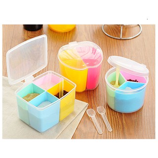 HỘP ĐỰNG GIA VỊ ♥️FREESHIP♥️ Hộp đựng gia vị nhựa nhiều ngăn siêu tiện lợi (có thể tách rời)