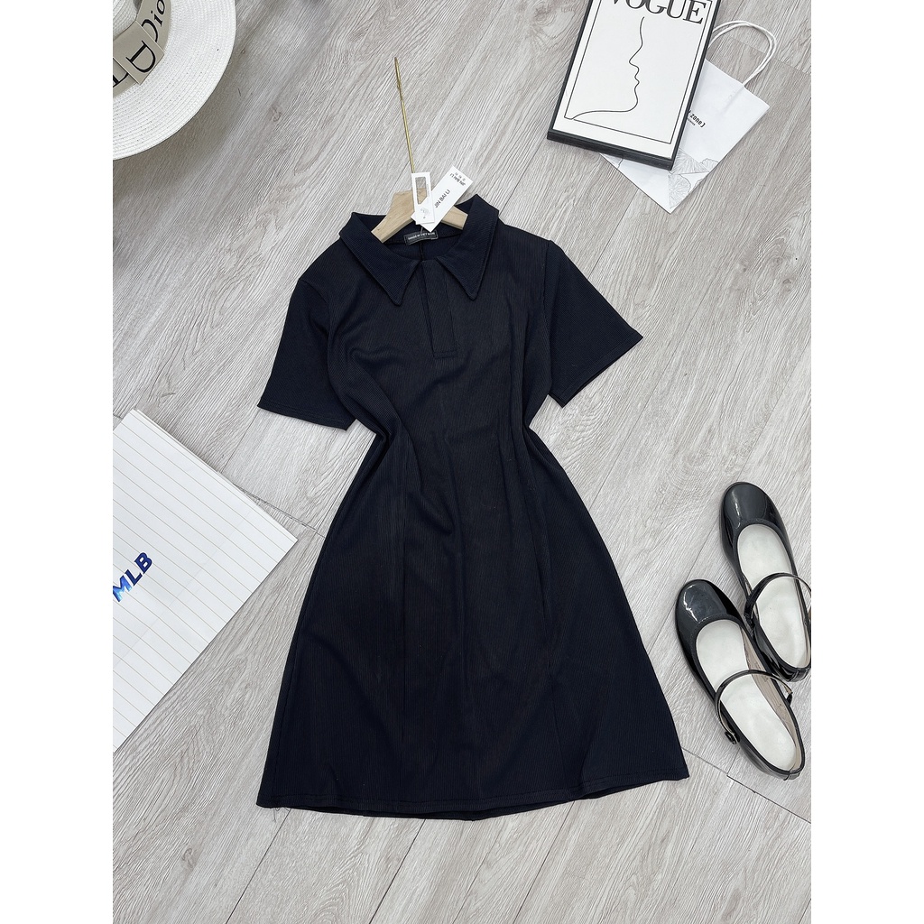 Váy len tăm sơ mi cổ polo siêu hot DN288