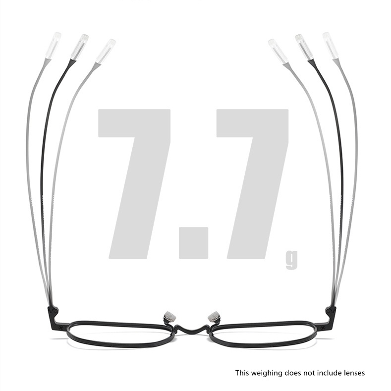 Mắt Kính Gọng Vuông Siêu Nhẹ Bằng Titan 8g Phong Cách Doanh Nhân Đơn Giản