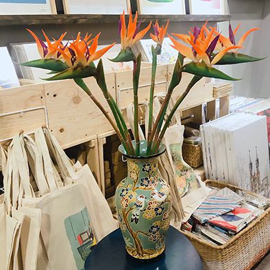 Cành hoa thiên điểu cao su giống thật 99%-cành hoa giả trang trí nội thất, decor-hoaluaminhhoa