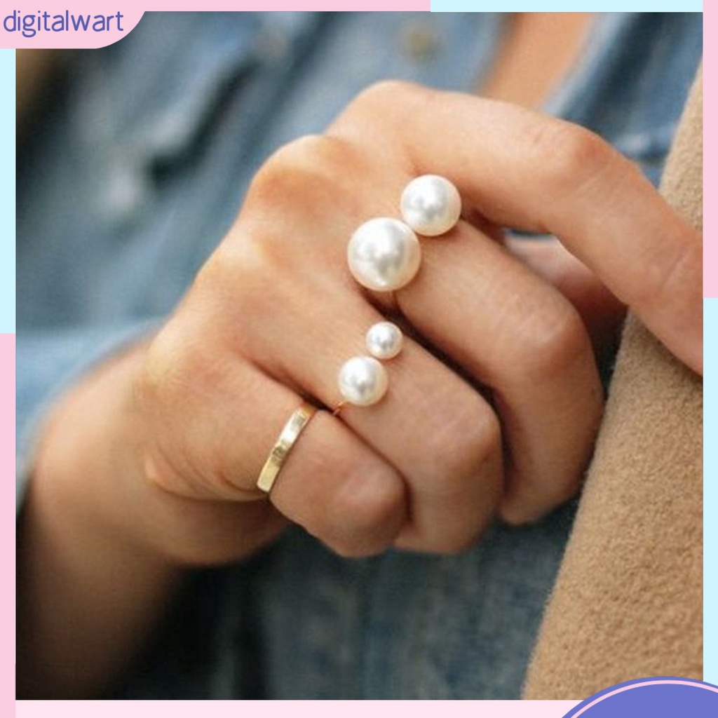 Nhẫn Nữ Đính Ngọc Trai Nhân Tạo Thời Trang
