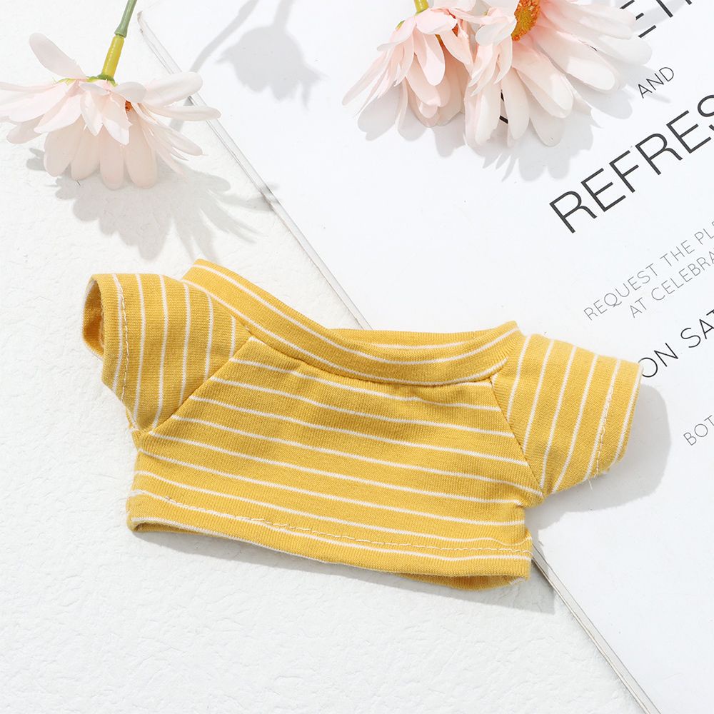 Áo thun cotton ngắn tay kẻ sọc ngang 20cm thay đổi cho búp bê