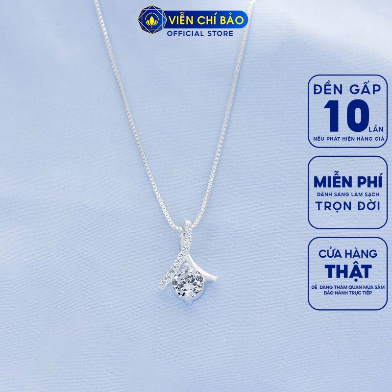 Dây chuyền bạc nữ Princes trắng chất liệu bạc 925 thời trang phụ kiện trang sức nữ Viễn Chí Bảo D400762x