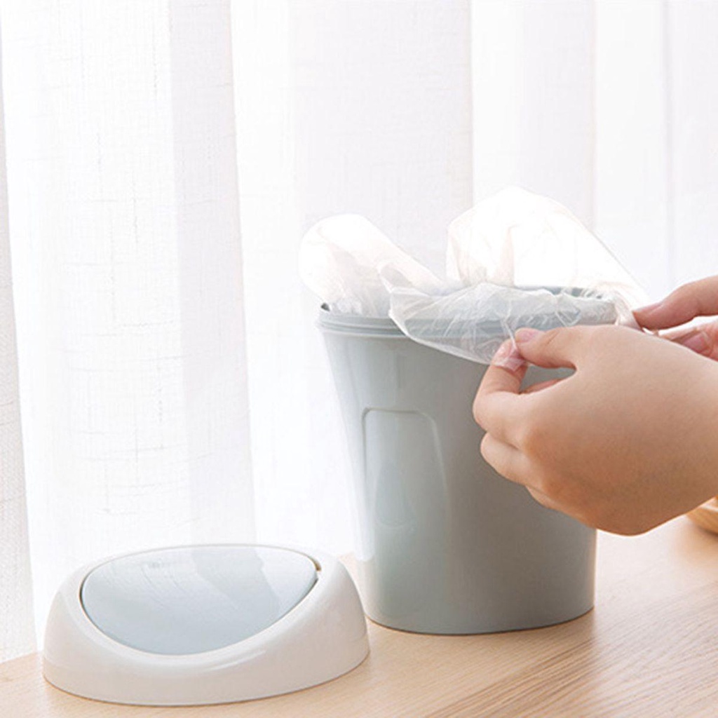 Thùng Rác Mini Để Bàn Có Nắp Đậy Sáng Tạo Cho Nhà Bếp