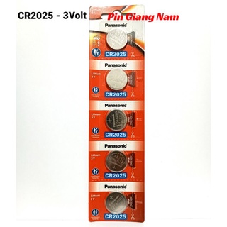 Pin CR2025 Lithium 3V Panasonic vỉ 5 viên