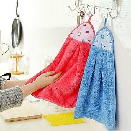 Khăn Lau Tay Lau Bát Nhà Bếp Treo Tường Siêu Thấm Nước Size Lớn