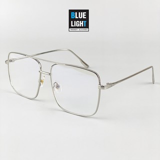 Kính Giả Cận, Gọng Kính Cận Nam Nữ Mắt Vuông To Gọng Dày Bạc Không Độ Hàn Quốc - BLUE LIGHT SHOP