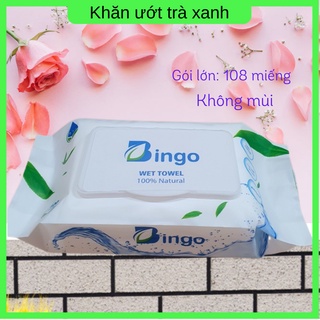 Khăn giấy ướt cho bé tinh chất trà xanh gói 108 miếng, bỏ túi tiện lợi