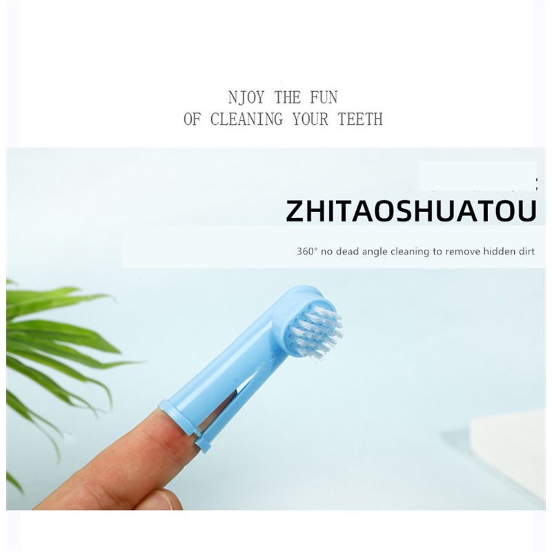 [Hàng mới về] Bàn Chải Đánh Răng Hai Đầu Cho Cún Cưng