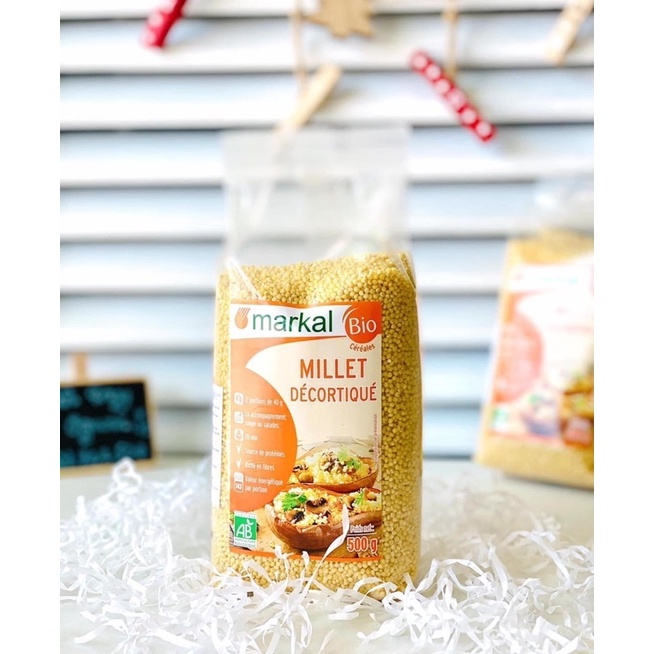 Hạt kê tách vỏ hữu cơ Markal gói 500gr