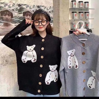 Áo len gấu cadigan only 180k