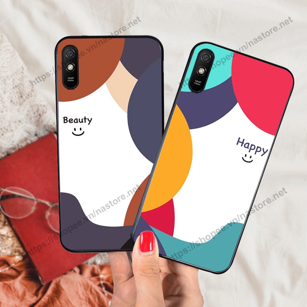 Ốp lưng Xiaomi Redmi 7A / 8A / 9A mặt cười, họa tiết caro đơn giản đẹp cute