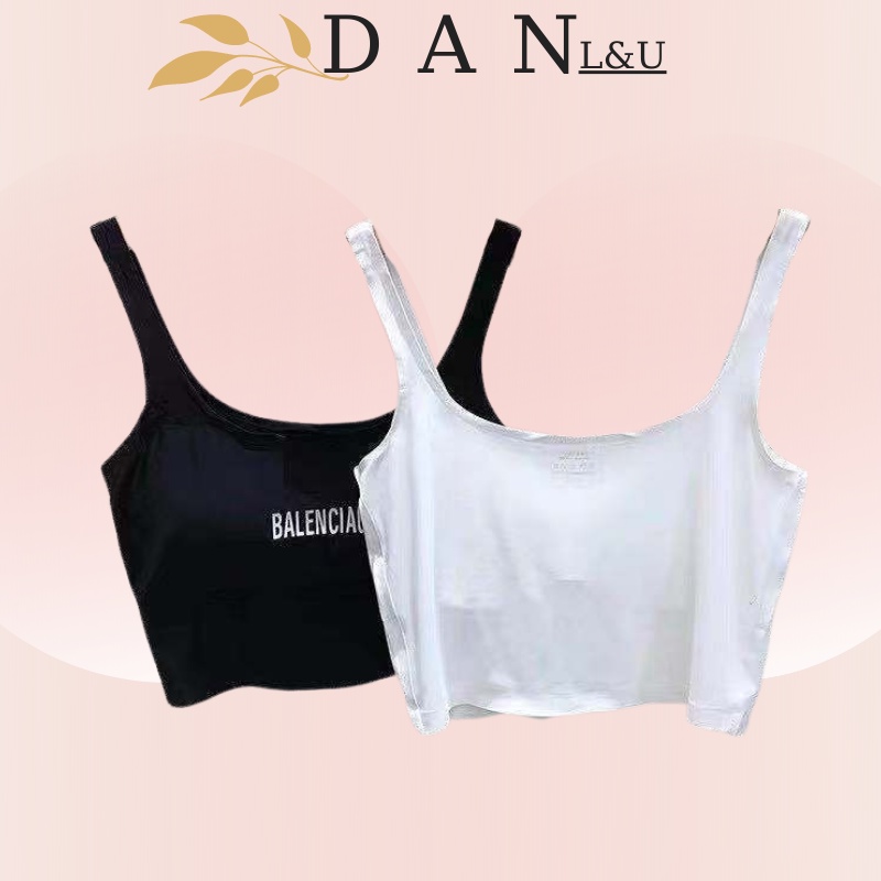 Áo Ngực Cotton 2 Dây Có Đệm Mút Mỏng Cho Nữ Tập Gym, Thể Thao DAN L&amp;U A2109