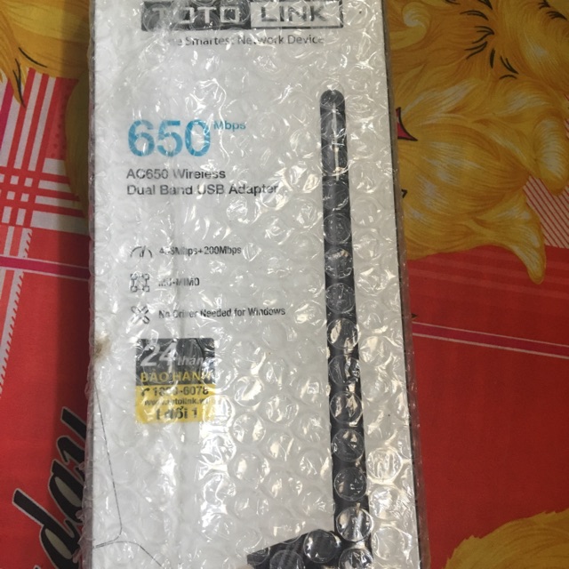 USB Wi-Fi Totolink băng tần kép AC650 A650UA
