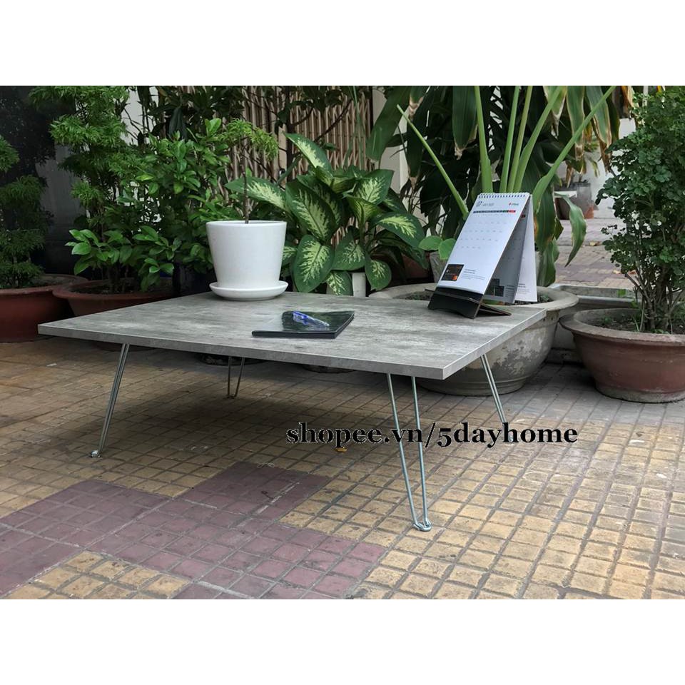 Bàn Gấp Gọn Vân Đá Sang Trọng - Tiện Ích [Kích thước mặt bàn to. Dài 80cm x Rộng 60cm] | BigBuy360 - bigbuy360.vn